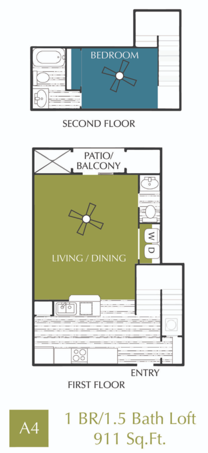 Tuscany 1 bedroom 1 bath apartment 786 sqft at Marcella at Gateway