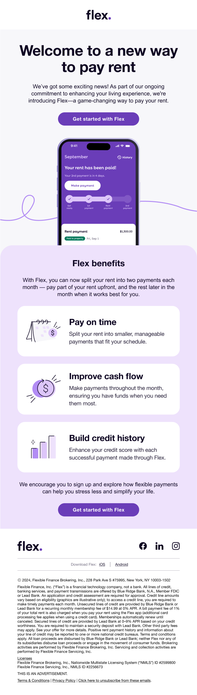 Flex rent payments for Boyd Homes apartment renters