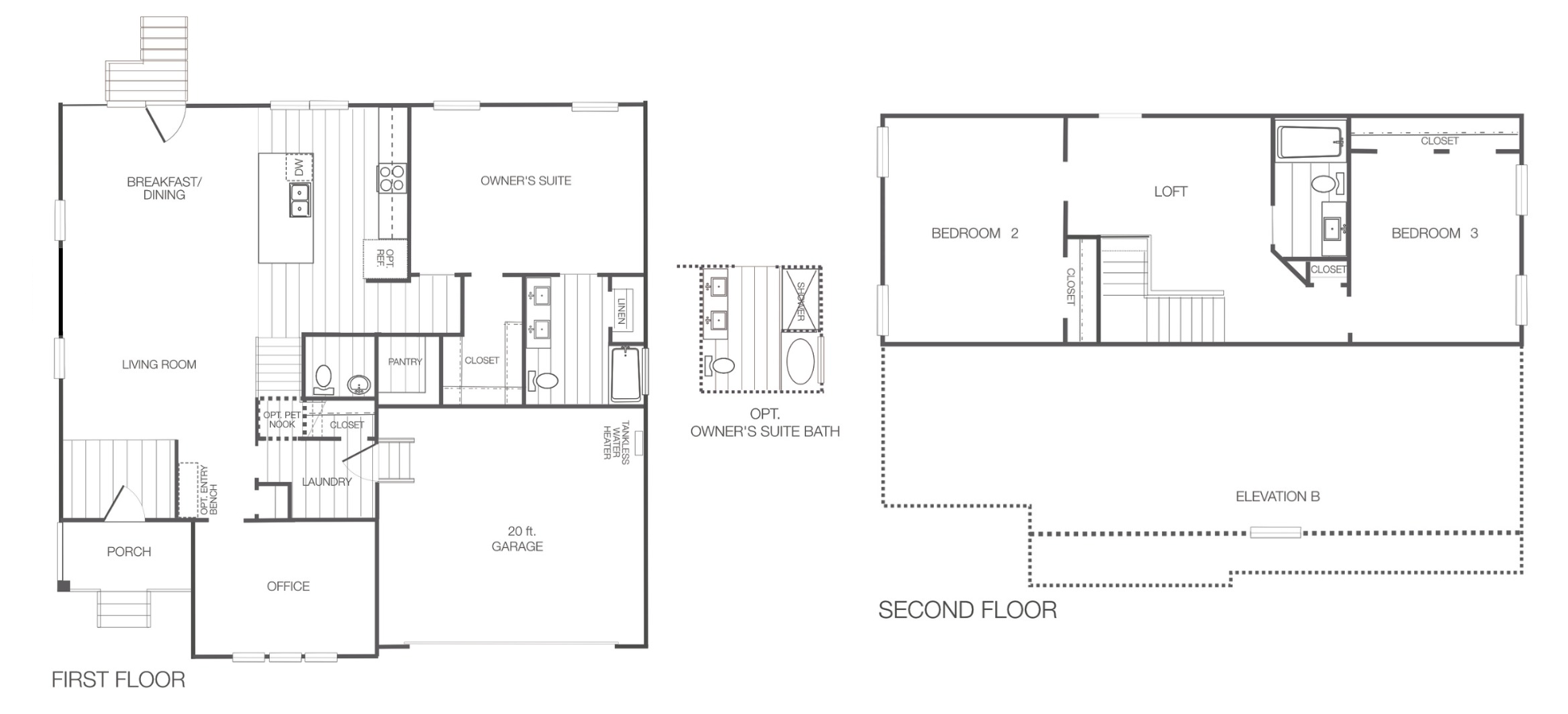 Floor plan for the Juniper lot 69 section 6 for sale in Castleton by Boyd Homes.